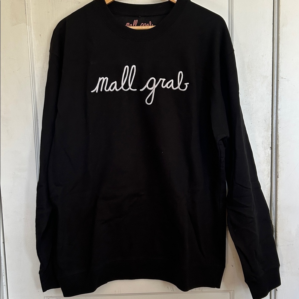 Mall Grab Black Crewneck Sweater